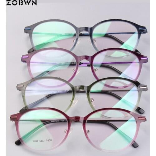 Round glasses women очки vintage optical eyeglasses progressive color purple green feminino red steel wire temples очки женские