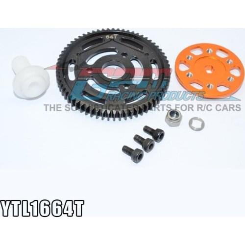 Axial Yeti XL Aluminium Spur Gear Adapter + Steel Spur Gear 32 Pitch 64T (AX31067+AX61069) YTL1664T TOYS