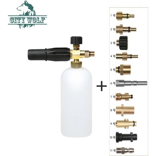 City wolf 48PCS high pressure snow foam lance with 1L bottel for Lavor Huter Karcher Nilfisk Black&Deck Alto car washers
