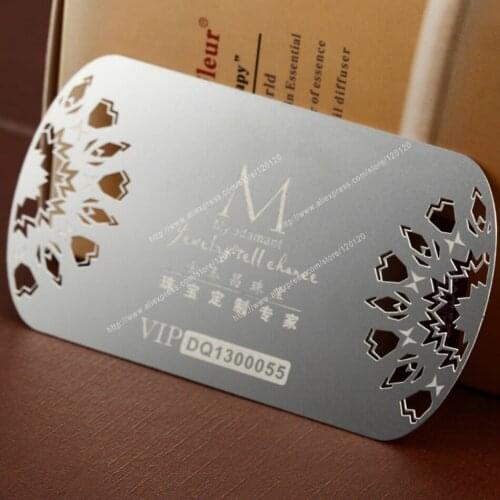 Personalizing cut out quality business metal card Metal card metal membership card design hollow stainless steel card