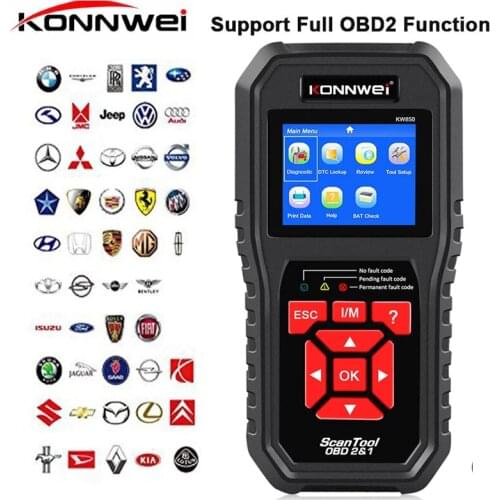 Best OBD2 Auto Diagnostic Scanner Tools KW850 OBD II Car Diagnostic Tool Check Engine Automotive Car Scanner Code Reader Black