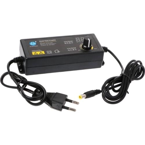 60W 3-24V Adjustable Adapter With Display Screen Of Voltage DC 100V-240VAC 50/60Hz EU Plug63HF