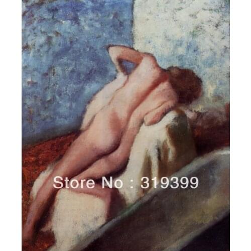Oil Painting Reproduction on Linen Canvas,After the Bath 3 by edgar degas,Free DHL Shipping,handmade,Top Quality