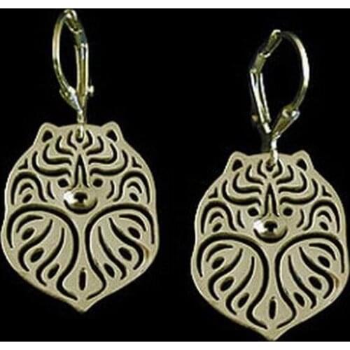 Lovers' Alloy Dog Shaped Earrings Womens Jewelry Pomeranian Earrings