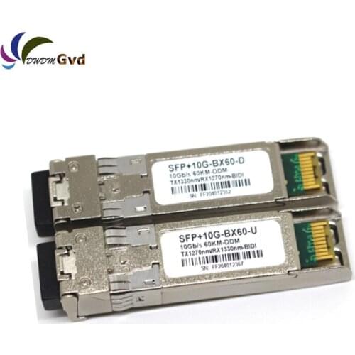 SFP-10G-BX60U-I Compatible 10G BiDi SFP+ 1270nm-TX/1330nm-RX 60km Transceiver Module