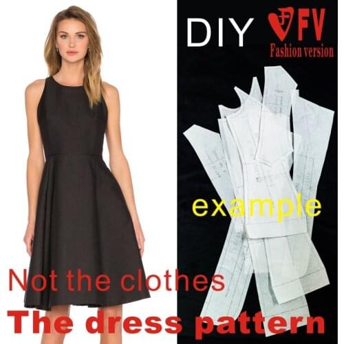 Clothing DIY The dress Dresses Sewing Pattern cutting drawing Dress Sewing Template BLQ-246