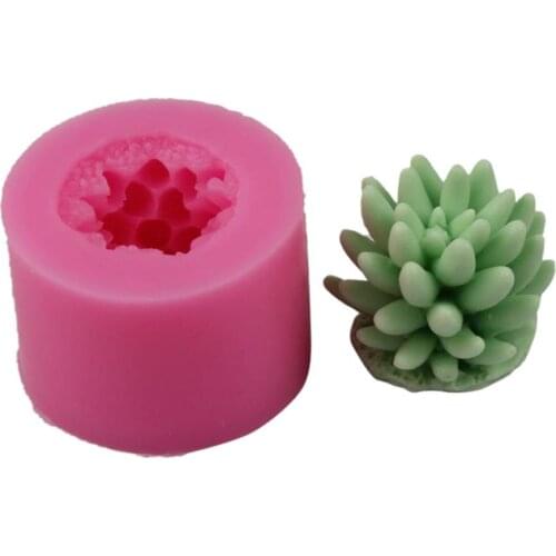 Succulent Silicone Mold Aroma Gypsum Plaster Plants Fondant Cactus DIY Mold Fondant Cake Decoration Tool DIY Clay Craft Mold