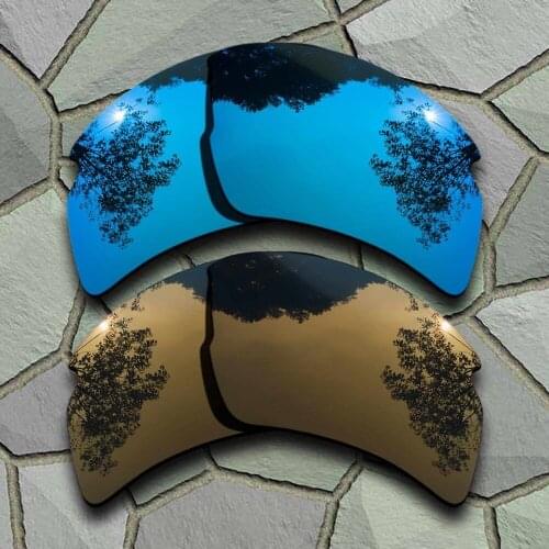 Sky Blue&Bronze Copper Sunglasses Polarized Replacement Lenses for Oakley Flak 2.0 XL