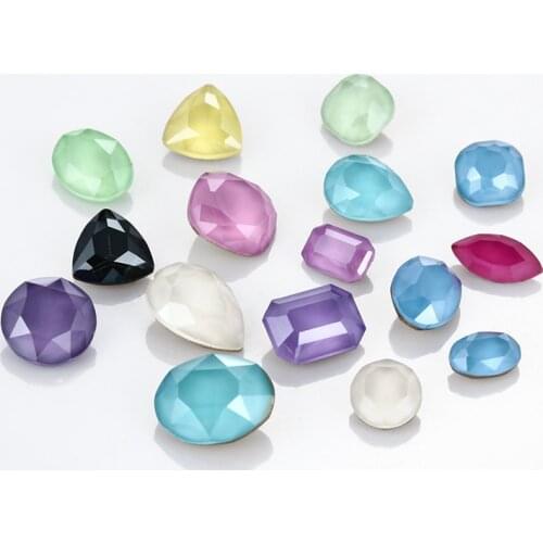 50Pcs MK Series Nail Art Rhinestones Glass Strass Point Back Stones Gem for Nail Art Charms 3D Decoration Sweet Accessories