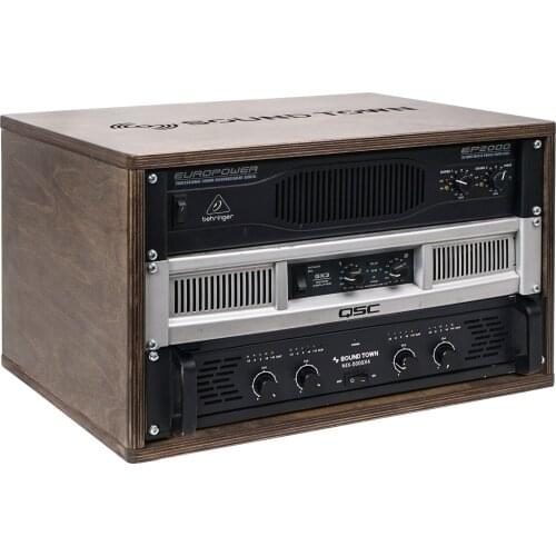 Sound Town 6U Studio Rack with Birch Plywood, for Recording Room, PA/DJ Pro Audio, Home Audio, Weathered Gray (SDRK-6B)