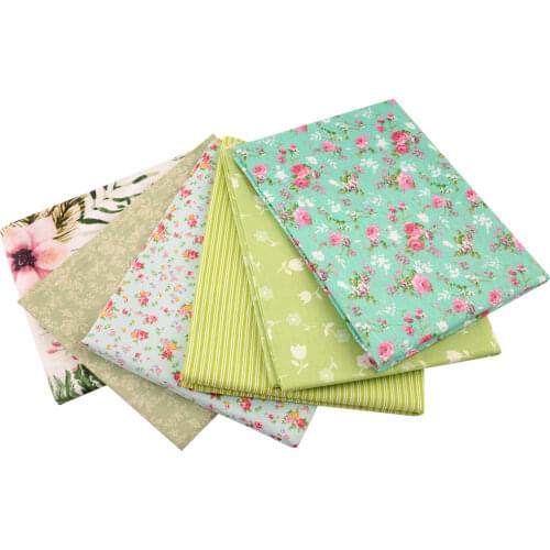 Booksew Light Green 100% Cotton Twill Flower Sewing Tecido Bedding Twill Cloth Quilting Patchwork Textile Ankara Fabric Floral