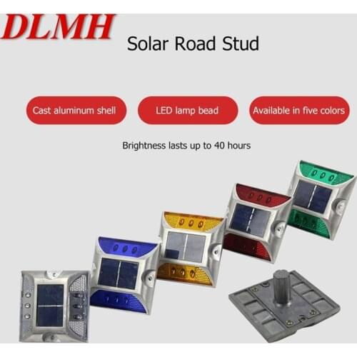 DLMH Solar Indicator Lights Cast Aluminum LED Waterproof IP68 Compressive And Dustproof Flashing Traffic Light