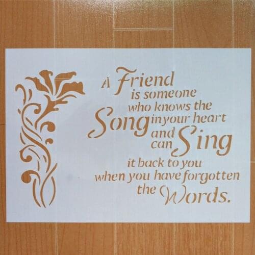 DIY Painting A4 Size Stencil Template For Wall Fabric Painting Decorative Photo Album Embossing Paper Cards Making