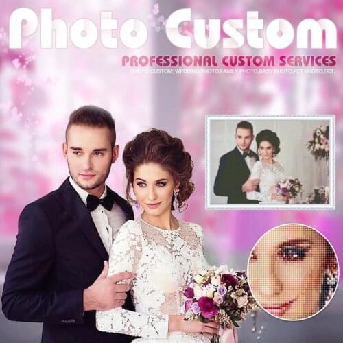 Uone DIYDiamond Painting Photo Custom Cross Stitch Rhinestones Embroidery Private Personal Baby Wedding Pet Gift Home Decoration