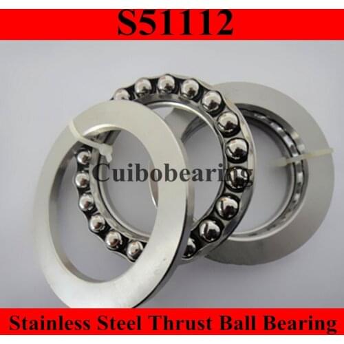 Stainless steel thrust ball bearing S51112 60x85x17mm