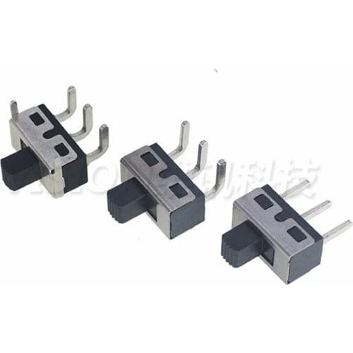 10PCS SS12D10 Shank Height 5MM High Current Toggle 1P2T Vertical 2 Gears 3 Straight Feet Curved Feet With Fixed Feet