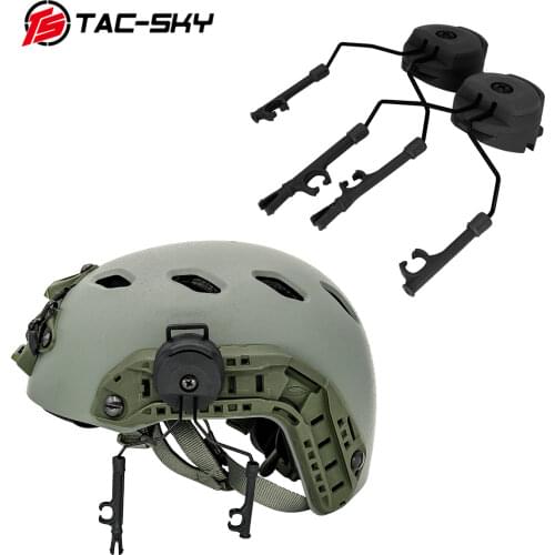 Military tactics Peltor helmet ARC OPS-CORE helmet track adapter headphone bracket and fast action core helmet rail adapter - BK