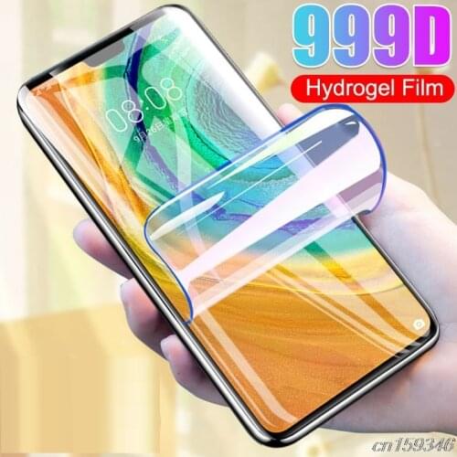 Protective on the For Huawei P40 Lite E Screen Protector Huawei Mate 30 20 10 Lite 20X P Smart Z Hydrogel Film Not Glass