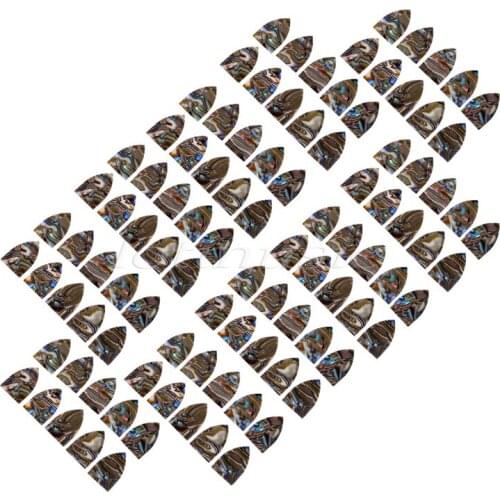 100 Pack Triangle Abalone Pearl Truss Rod Cover Celluloid for Electric Guitar