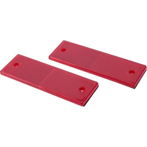 2 Pieces Reflective Reflector Warning Plate Sticker for Car Safety Red