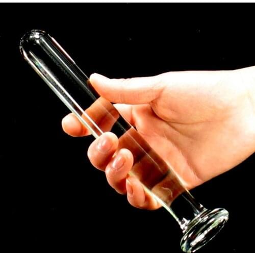 200*25mm Glass Anal Dildo Penis Sex Toys For Woman Crystal Glass Dildos Butt Plug Erotic Adult Masturbator Massage Rod