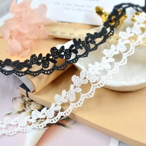 10Meters Clothing Accessories DIY Water Soluble Lace Trim Flowers Fringe Tassel Accessories Clothing Home Accessories 27mm Wide