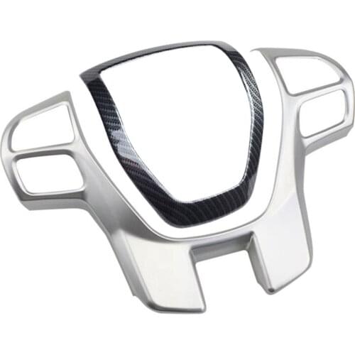 AU05 -Carbon Fiber Steering Wheel Trim Control Button Frame Cover Car Accessories for Ford Ranger Everest Endeavour 2015-2021