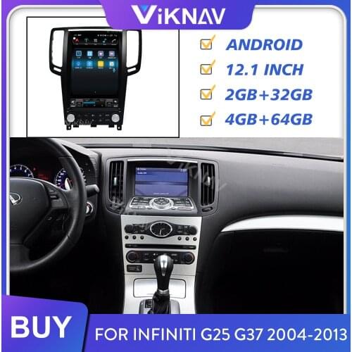 For Infiniti G25 G37 2004-2013 Android Screen Car Radio Auto Audio Multimedia Player GPS Navigation Tape Recorder 2 Din