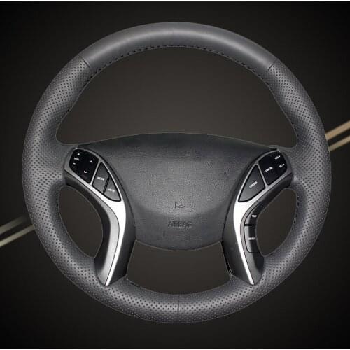 Car Braid On The Steering Wheel Cover for Hyundai Elantra 3 2011-2016 Elantra 3 Sport 2011-2016 Elantra Avante 2011 i30 DIY Auto