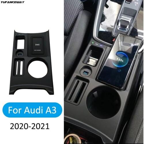 15W Car Wireless Charger For Audi A3 Phone Fast Charging Holder Accessories 2020-2021
