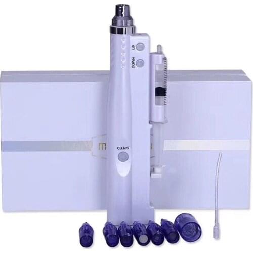 2IN1 Wireless Electric Auto Microneedling Mesotherapy Derma Pen Meso Gun Skin Tightening Rejuvenation Anti-Wrinkle Facial Care