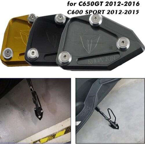 C600 C 650 GT CNC Kickstand Side Stand Extension Foot Pads Support Plate For BMW C600 SPORT C650GT C 600 650GT 2012-2015