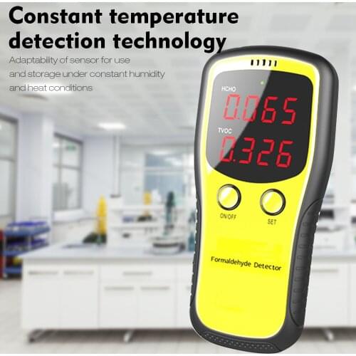 Formaldehyde CO2 HCHO TVOC LED Digital Display Meters Tester Mini Air Detector Gas Analyzer Protable Air Quality Tester Precise