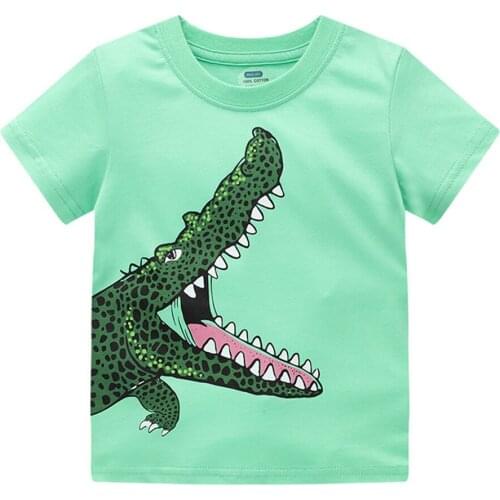 Jumping Meters Summer Girls T shirts With Giraffe Applique Hot Selling Kids Tops Baby Clothes Animals Tees