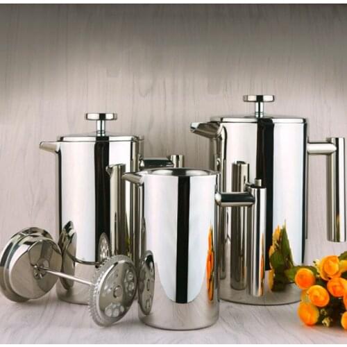 French Press Coffee Maker Best Double Walled 304Stainless Steel Cafetiere Insulated Coffee Tea Maker Pot