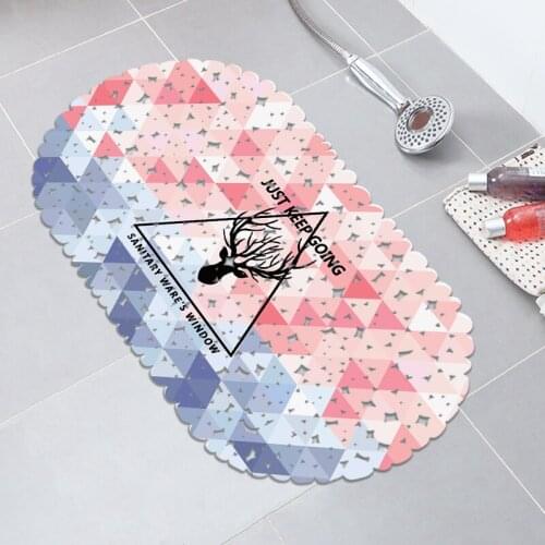 Bath Mats FreeShipping pvc shower bath mat Nonslip floor Triangle deer mat anti-slip mat bathroom