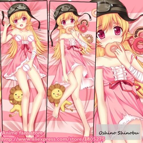 Cute Japanese Anime Bakemonogatari Monstory Nisemonogatari Oshino Shinobu Pillowcase Pillow Case Cover decorative Hugging Body