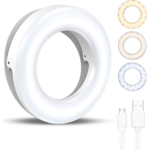 Selfie Ring Mobile Phone Clip Lens Light Lamp Litwod Led Bulbs Emergency Dry Battery For Photo Camera Well Smartphone Beauty