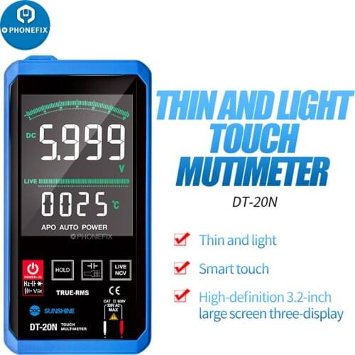 SUNSHINE DT-20N Touch Multimeter For Voltage Current Resistance Measurement Automatic High Precision AC DC Tester Meter