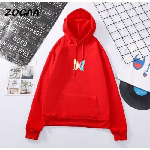 ZOGAA Hoodies Men New Spring Mens Thick Hooded Sweatshirt Trend Simple Printed Harajuku Casual Youth All-match Hot Korean Style