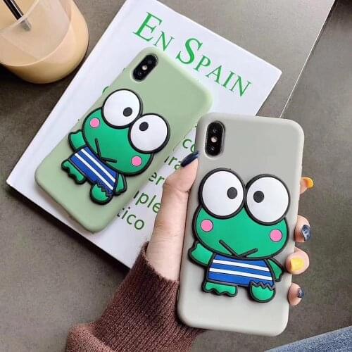 3D Frog Patterned Matte Skin Soft TPU Case Cover sfor Samsung A10 A20 A30 A40 A50 M10 M20 Candy Color Silicon Phone Coque Capa