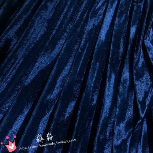 3M New Multi-Color Autumn And Winter Big Pleated Crushed Accordion Creased Gold Velvet Half-Length Skirt Tube Top Skirt Fabric