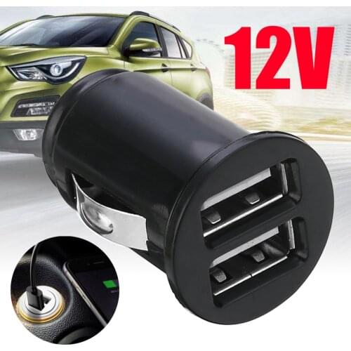 New Arrival DC 12V 2.1 A Car Power Adapter Dual 2 Port USB Mini Car Charger Adapter For Phone Car Electronics Accessories