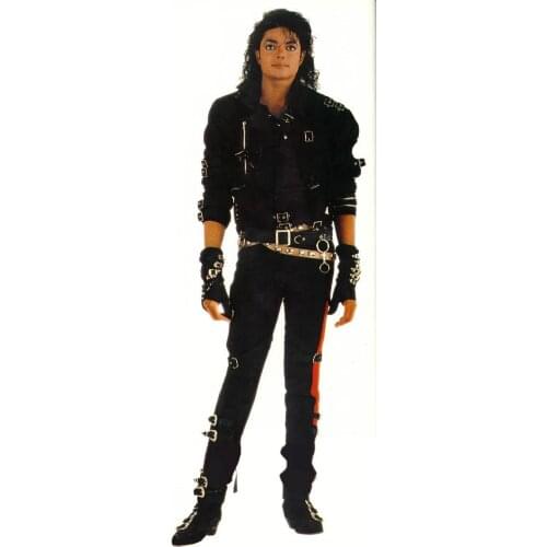 New Custom Made New MJ Professional Cosplay MICHAEL JACKSON Costume BAD Jacket Elastic Fabric Coat