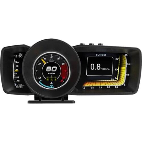 OBD GPS Driving LCD Code Table Speedometer Water Temp Alarm Dual Mode Car HUD Head-Up monitor