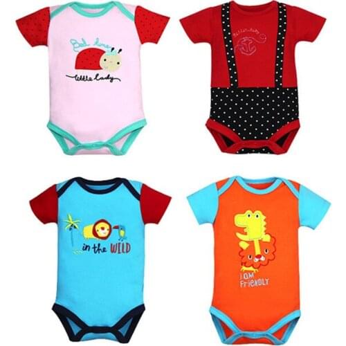 2019 original BABY BODYSUIT Infant Body Short Sleeve Clothing Jumpsuit Baby Boy Girl Bodysuit Summer roupas de bebe cartoon 3-12
