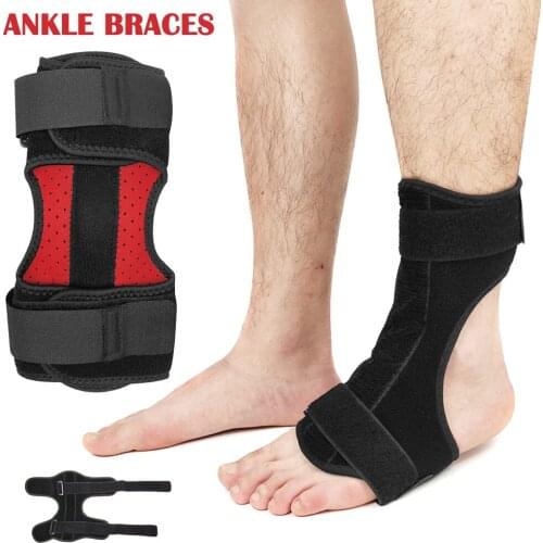 Adjustable Ankle Brace Stabilizer Ankle Foot Fixation Brace with Steel Plates Health99