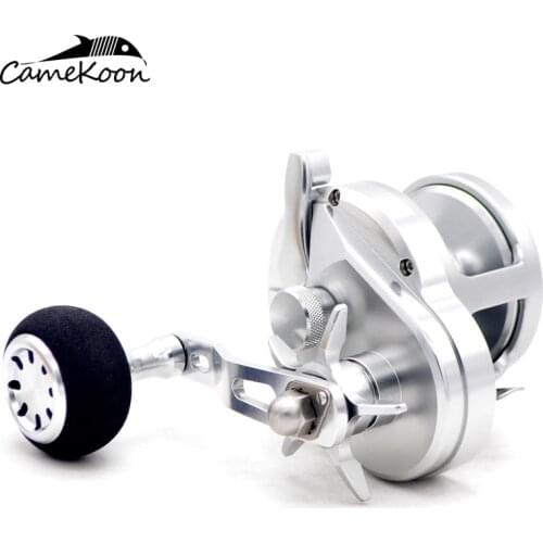 CAMEKOON Star Drag Overhead Fishing Reel 20kg Max Drag Saltwater Jigging Reel 8+1 Bearings Deepwater Boat Trolling Fishing Reel