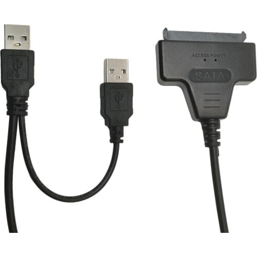 SATA to USB 2.0 To 7 15 22pin Adapter Cables External Power For 2.5'' Ssd Hdd Hard Disk Drive Converter