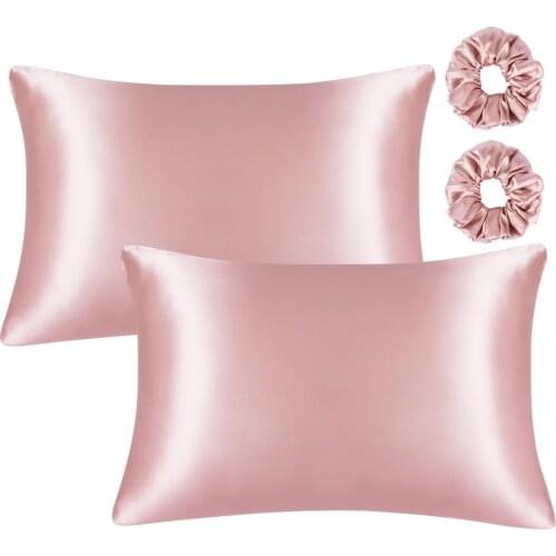 Silky stain pillowcase real silk pillowcase natural silk pillowcase mulberry silk pillow case standard queen king multicolor